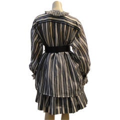Christian Dior Striped Organza Skirt / Blouse Ensemble