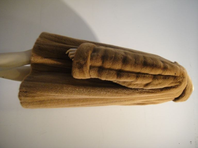 Fendi Caramel Color Reversable  Mink Swing Coat