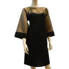 Vintage Geoffrey Beene 80s Two-Tone Trompe l'Oeil Shift Dress