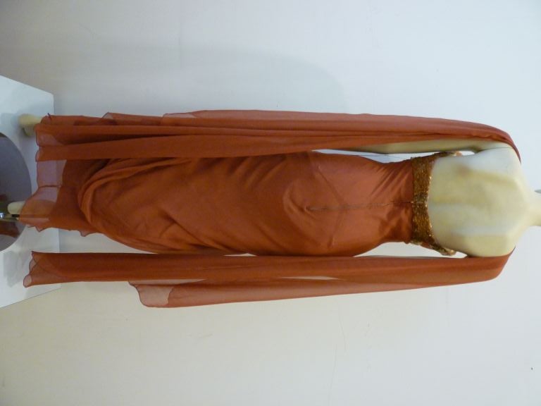 Haute Couture Fei Zandi Strapless Grecian 50s Structured Gown 1