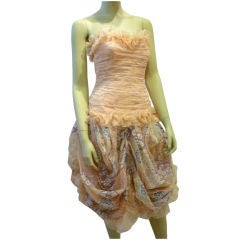 Zandra Rhodes Exuberant Ruffled Cocktail Ensemble
