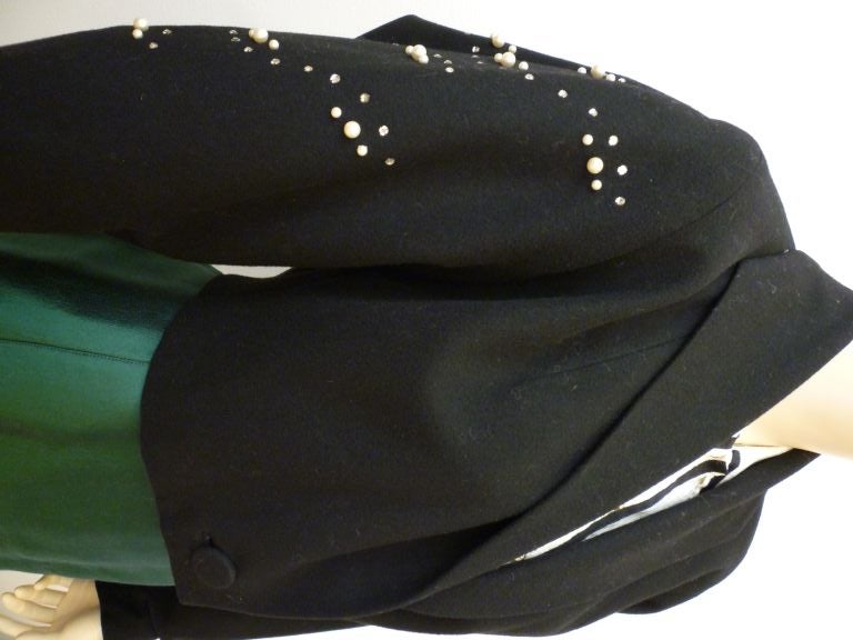 1950's Dolman Sleeve Beaded Wool Dolman Sleeve Jacket 2