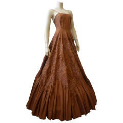 1950s German Ballgown w/  Sequins