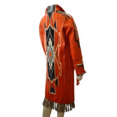 Vintage Chimayo Santa Fe Style Blanket Coat