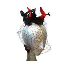 Bes-Ben Rooster Crown Hat with Veil 10