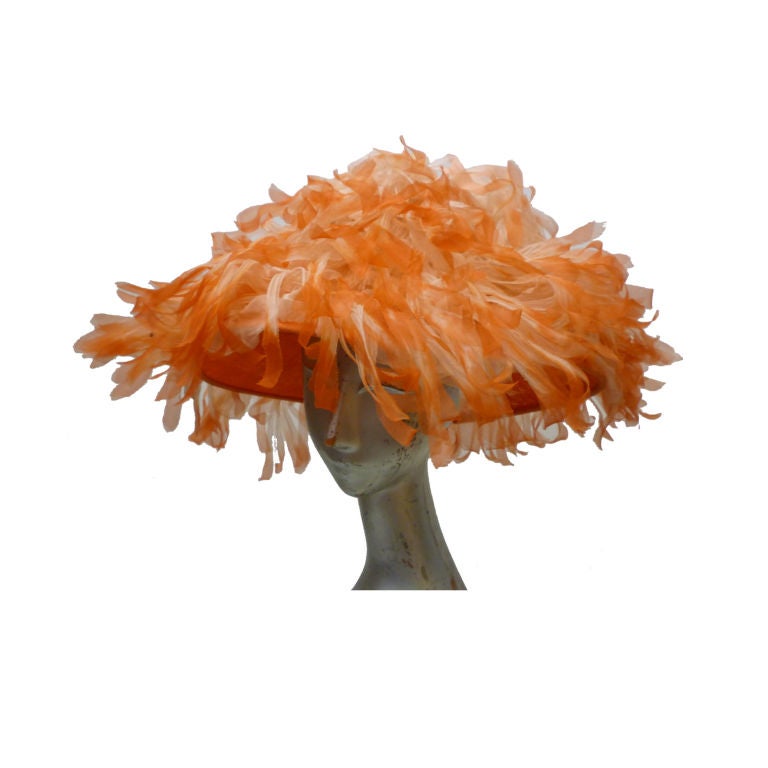 Extravagant Whimsical Chiffon Floral Fringe Spring Hat