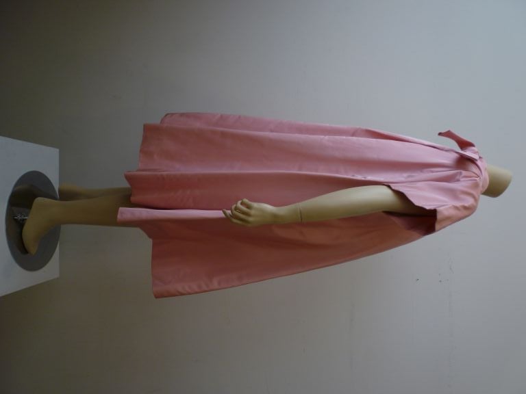 Women's Sarmi 60s Pink Silk Baby Doll Opera Coat