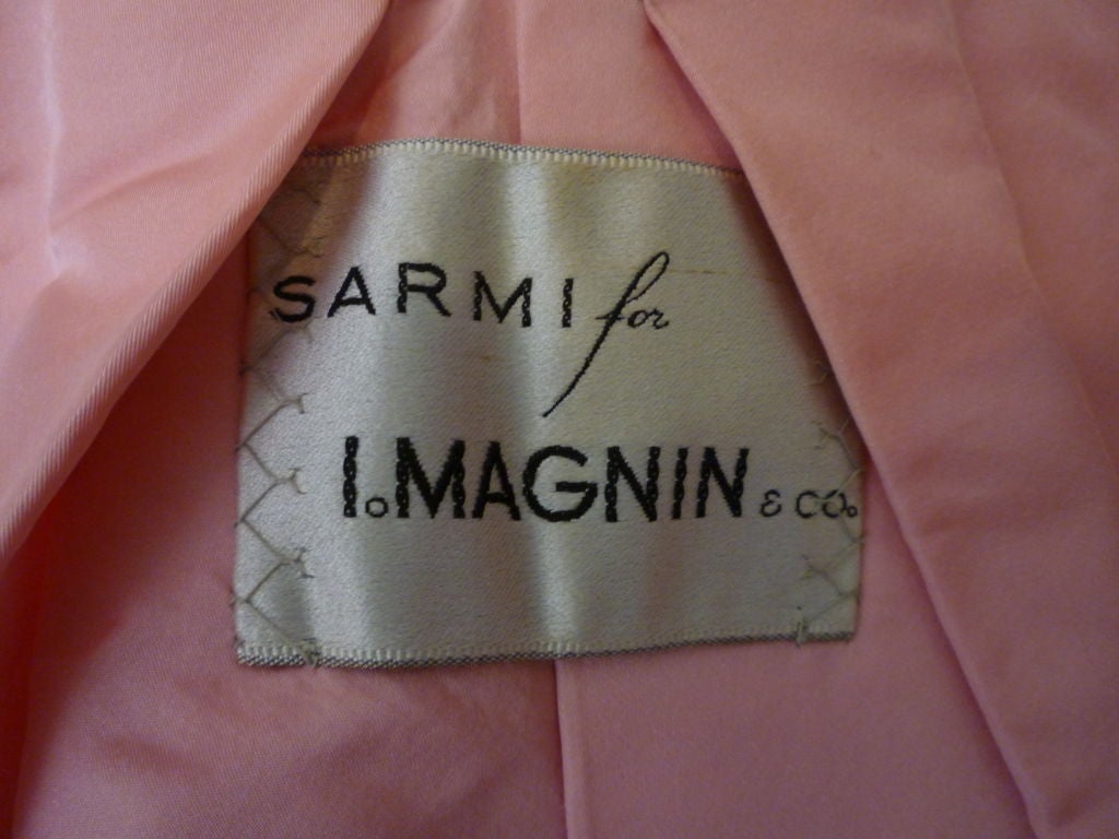 Sarmi 60s Pink Silk Baby Doll Opera Coat 1