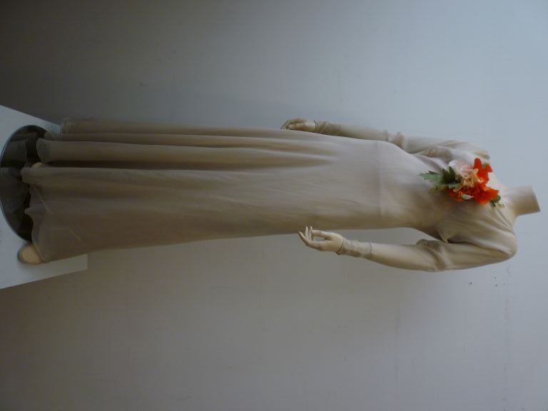 House of Wenger Gorgeous Silk Chiffon 1930s Gown