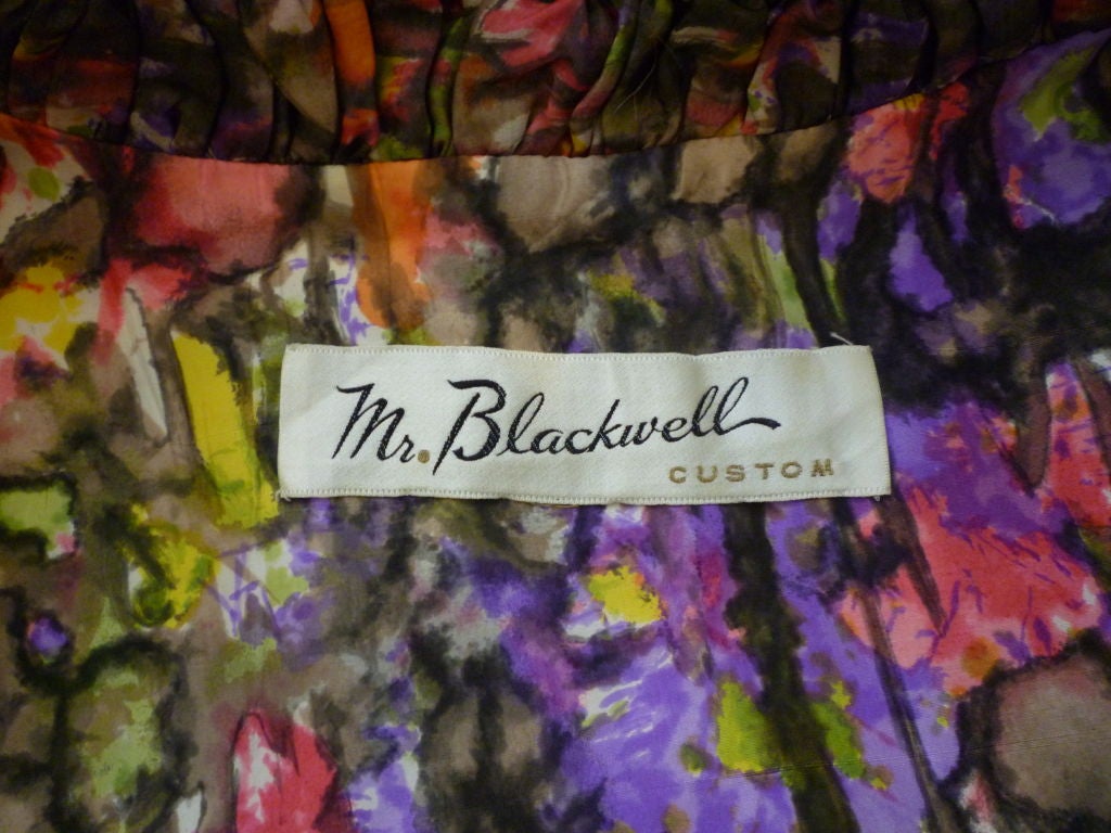 Mr. Blackwell 2-Piece 60s Cocktail Sheath with Ruffled Vest