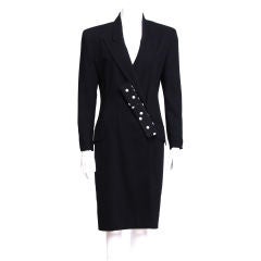 Gianfranco Ferre Black Tuxedo Dress