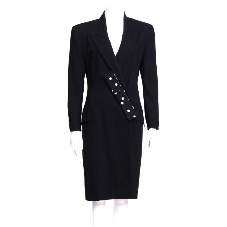 Gianfranco Ferre Black Tuxedo Dress For Sale
