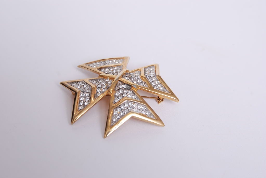 Kenneth Jay Lane Maltese Cross Brooch