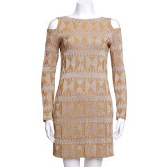 Retro Rudi Gernreich Metallic Knit Mini Dress