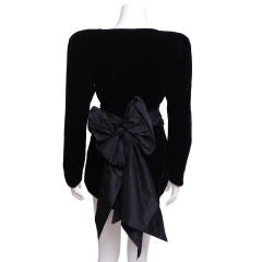 Jean-Louis Scherrer Black Velvet Evening Jacket with Large Bow