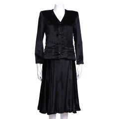Christian Dior Silk Velvet Skirt Suit