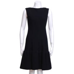 Norell Black Silk Crepe Sleeveless Dress