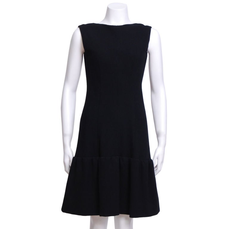 Norell Black Silk Crepe Sleeveless Dress For Sale