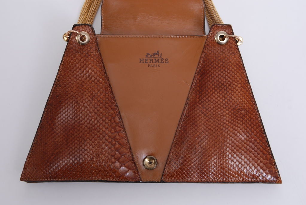 Hermes Rare 70's Snakeskin Purse