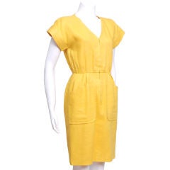 Retro Yves Saint Laurent Linen Day Dress