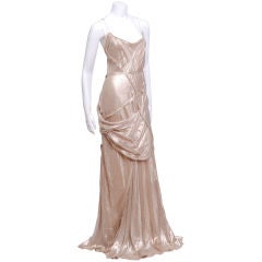 Donna Karan Metallic Silk Gown