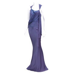 Vintage Galliano Hammered Silk Gown