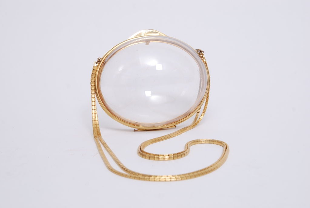 Judith Leiber Clear Lucite Egg Bag 2