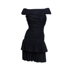 Lillie Diamond Black Silk Jersey Dress