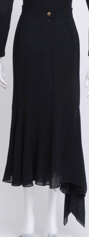 Black Chanel Long Skirt For Sale