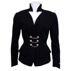 Vintage Thierry Mugler Blazer with Silver Chains
