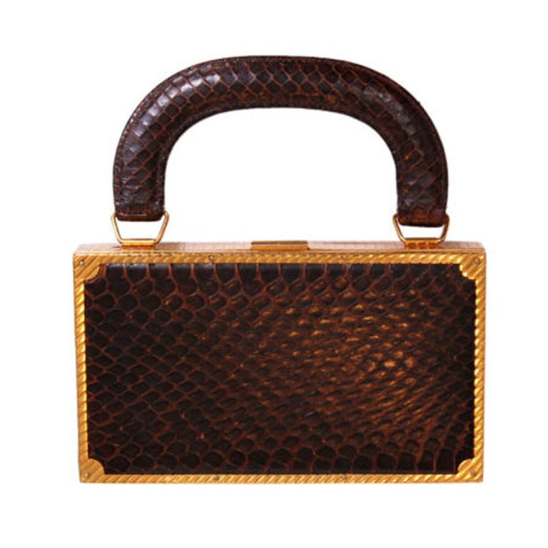 Snakeskin Evans Compact Purse For Sale