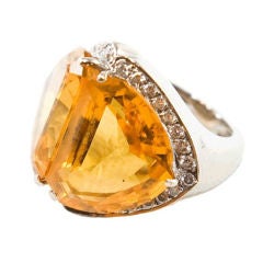 Twin Citrine 18k and Diamond Ring Twin Citrine 18k and Diamond Ring