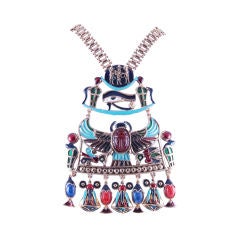 Retro Diorios important Egyptian Revival Necklace