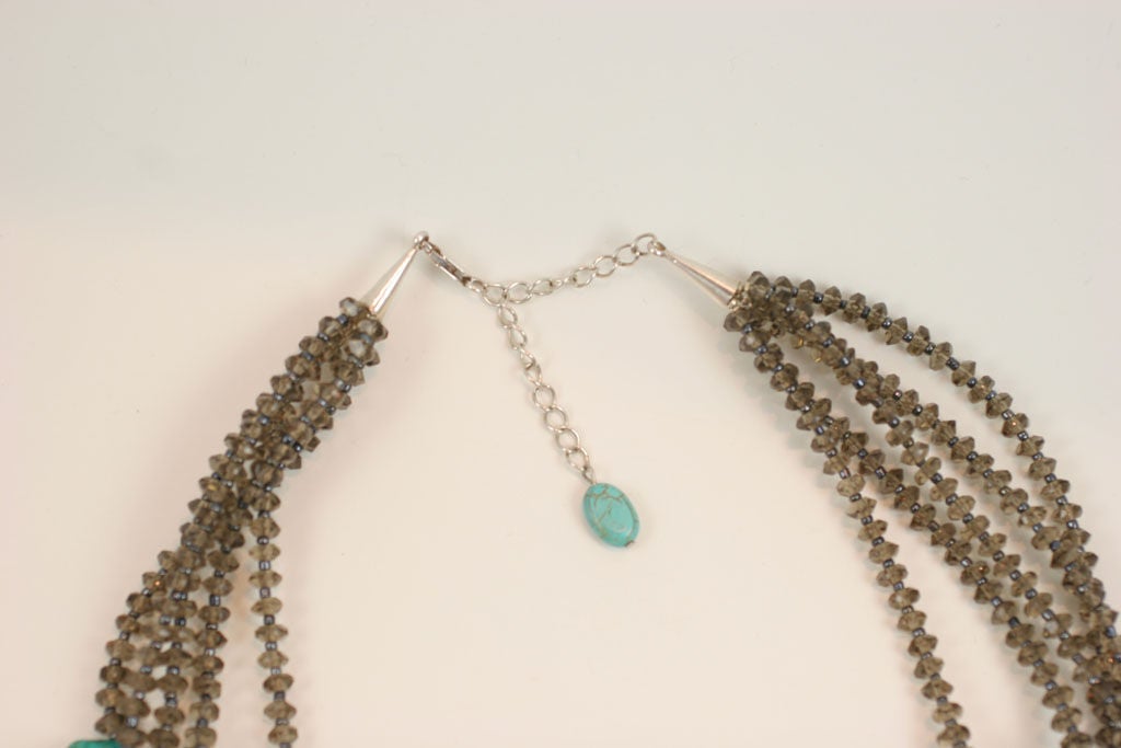 Fresh Water Pearl, Crystal, Turquoise & Stone Important Necklace 6