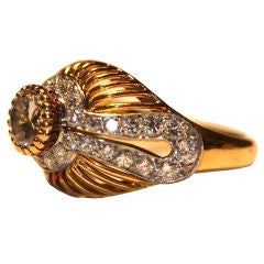 Boucheron Paris Diamond and Gold Ring 1940