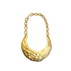 Yves Saint Laurent Rive Gauche Vintage Hammered Necklace