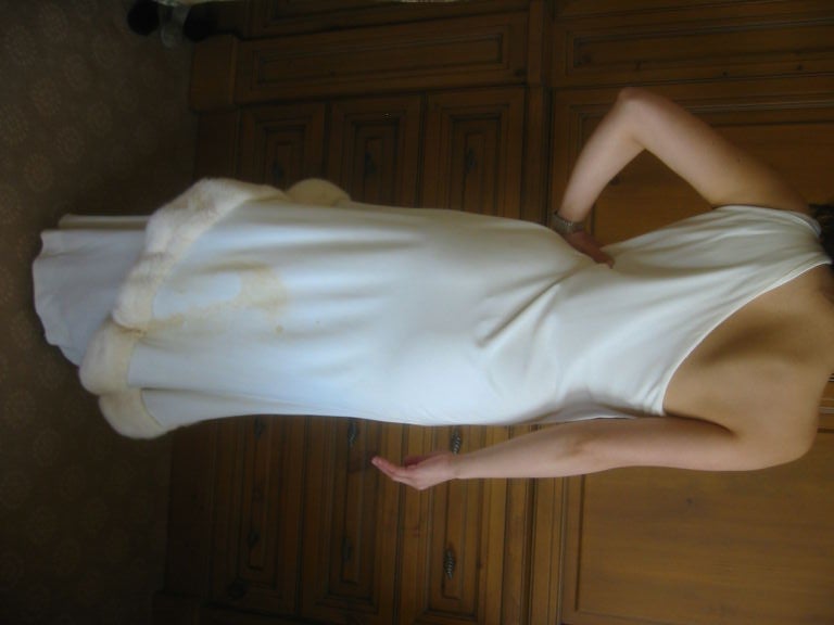 Bill Blass Vintage Mink Trimmed Goddess Dress 2