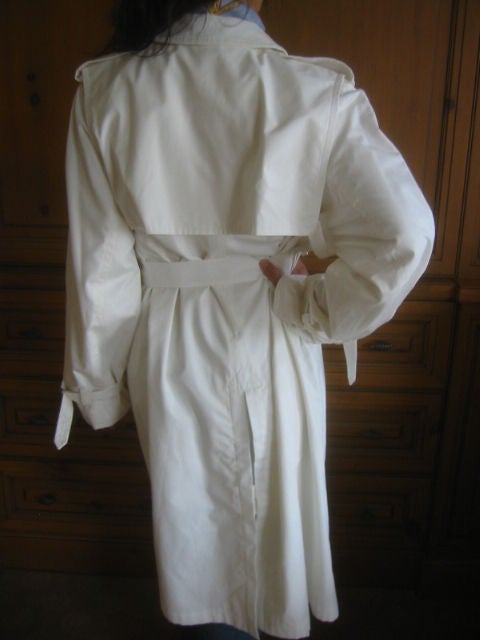 Women's Hermes by Margiela Unisex White Trench Coat