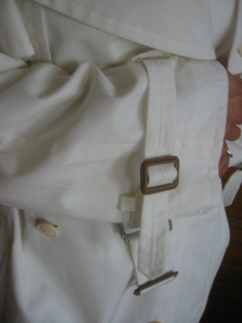 Hermes by Margiela Unisex White Trench Coat 1