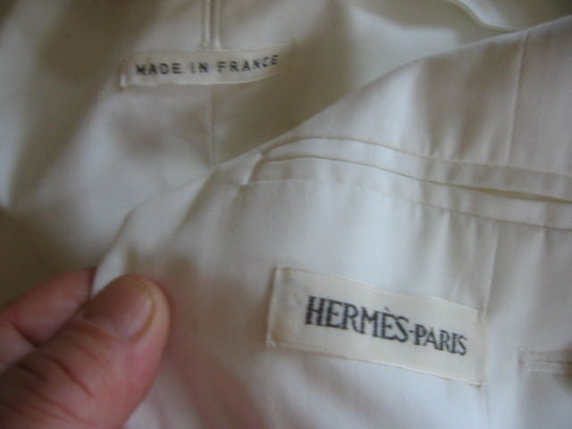 Hermes by Margiela Unisex White Trench Coat 2