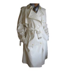 Hermes by Margiela Unisex White Trench Coat