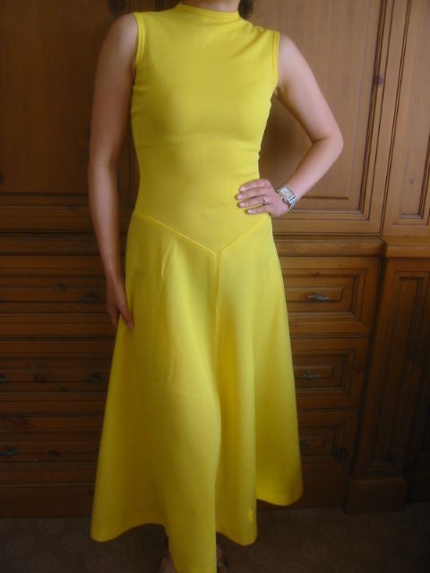 RUDI GERNREICH Vintage Mod Sexy Yellow Dress Sz XS-S