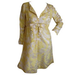 Gorgeous Vintage Brocade Dress Teal Traina