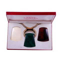 Lanvin Bijoux  1970's Modernist Changeable  Pendant Set