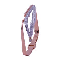 18K Modernist Diamond Bracelet