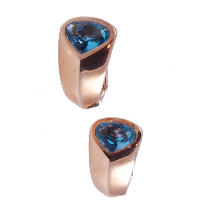 Marina B 18K Blue Topaz Earrings