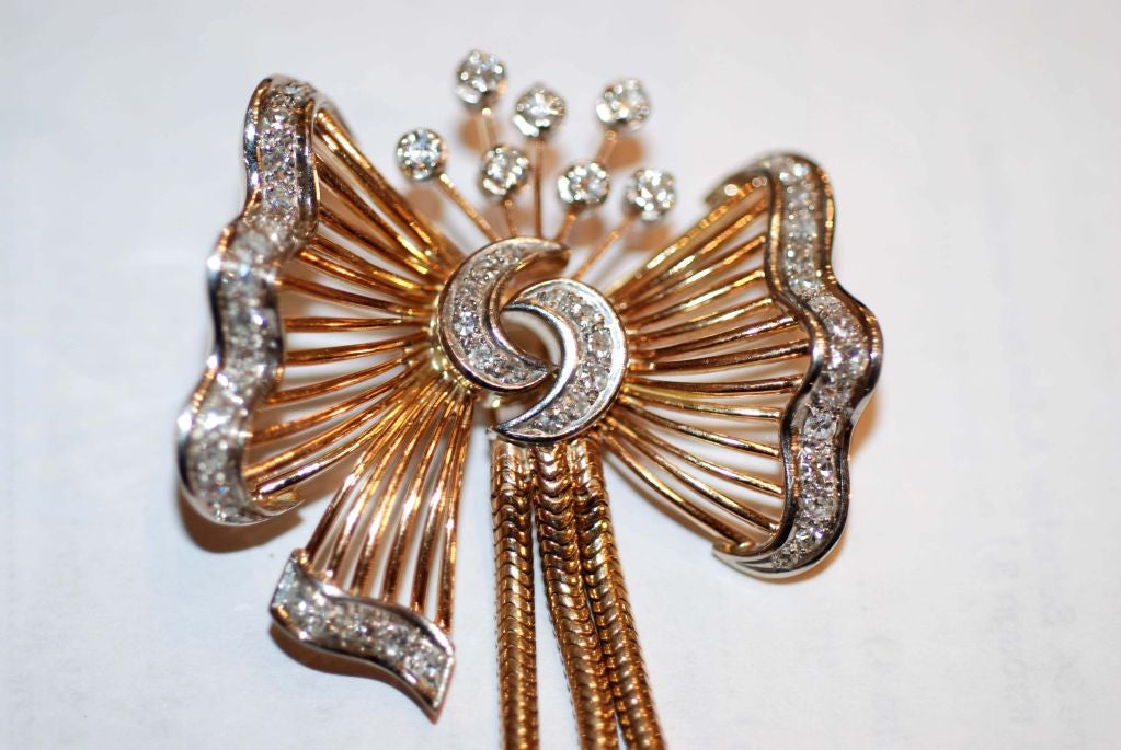 18 Karat Roségold und Diamant-Anhänger (Rosenschliff)