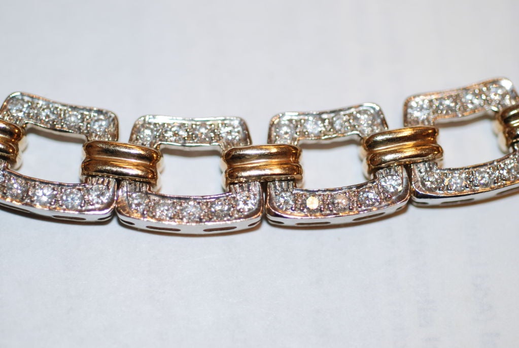 Women's Diamond Gold Link Necklace