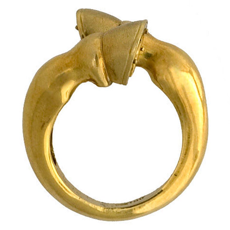ipten 18K GOLD HORSE EQUESTRIAN HOOF RING at 1stDibs