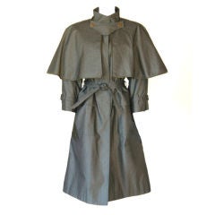 Vintage Gucci Belted Coat with Optional Capelet